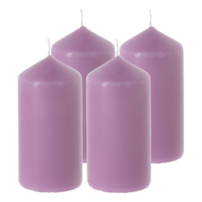 Bougie cylindre violet 5 × 10 cm
