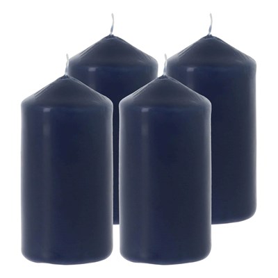 Bougie cylindre bleu foncé 5 × 10 cm