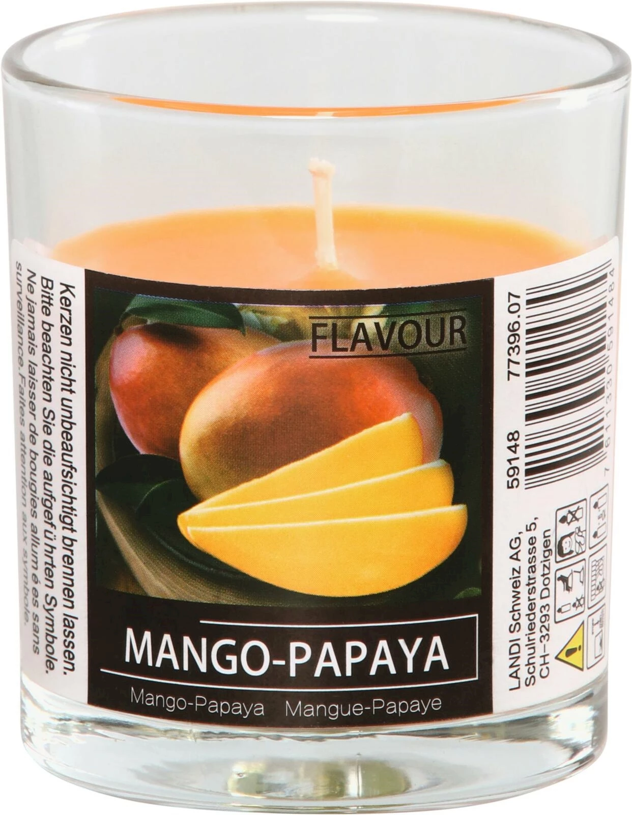 Duftkerze Glas Mango Papaya