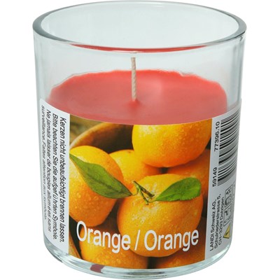 Duftkerze Glas Orange