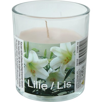 Duftkerze Glas Lilie