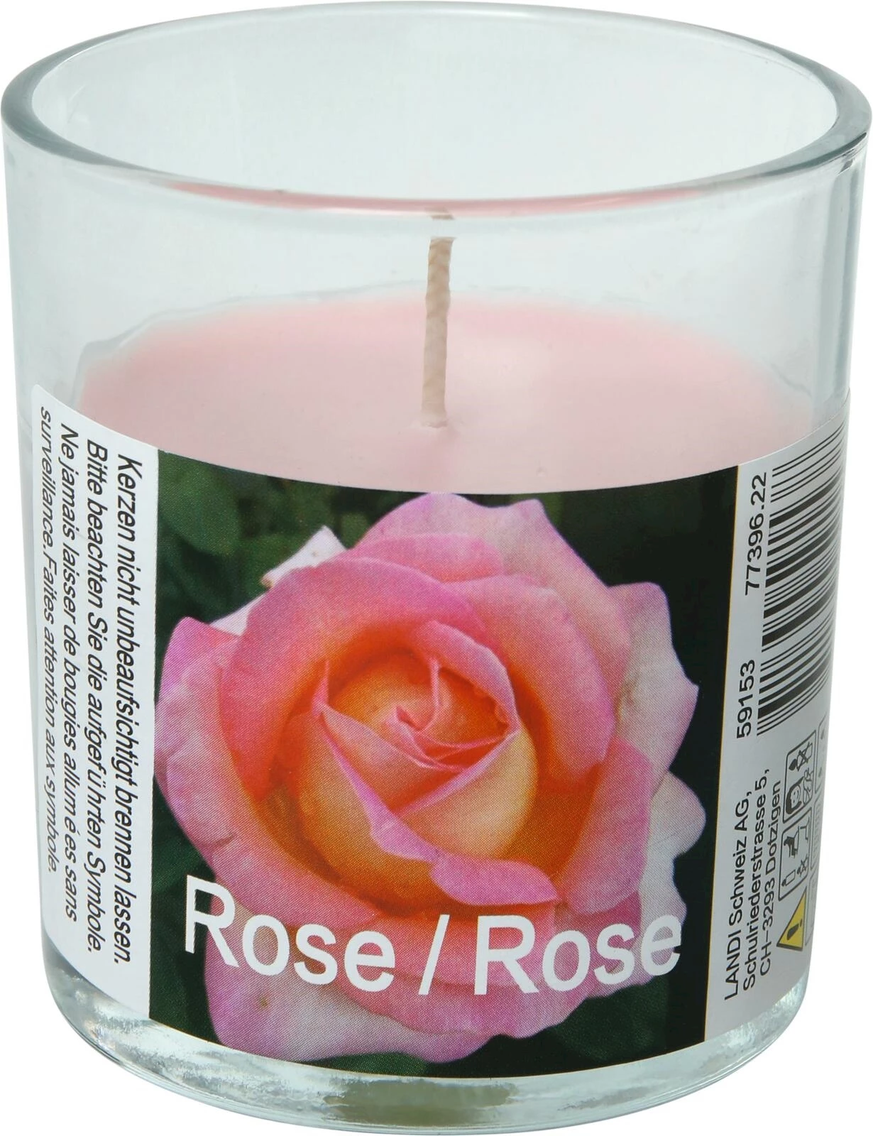 Duftkerze Glas Rose