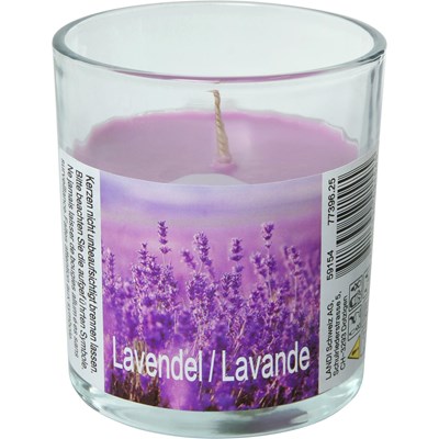 Duftkerze Glas Lavendel