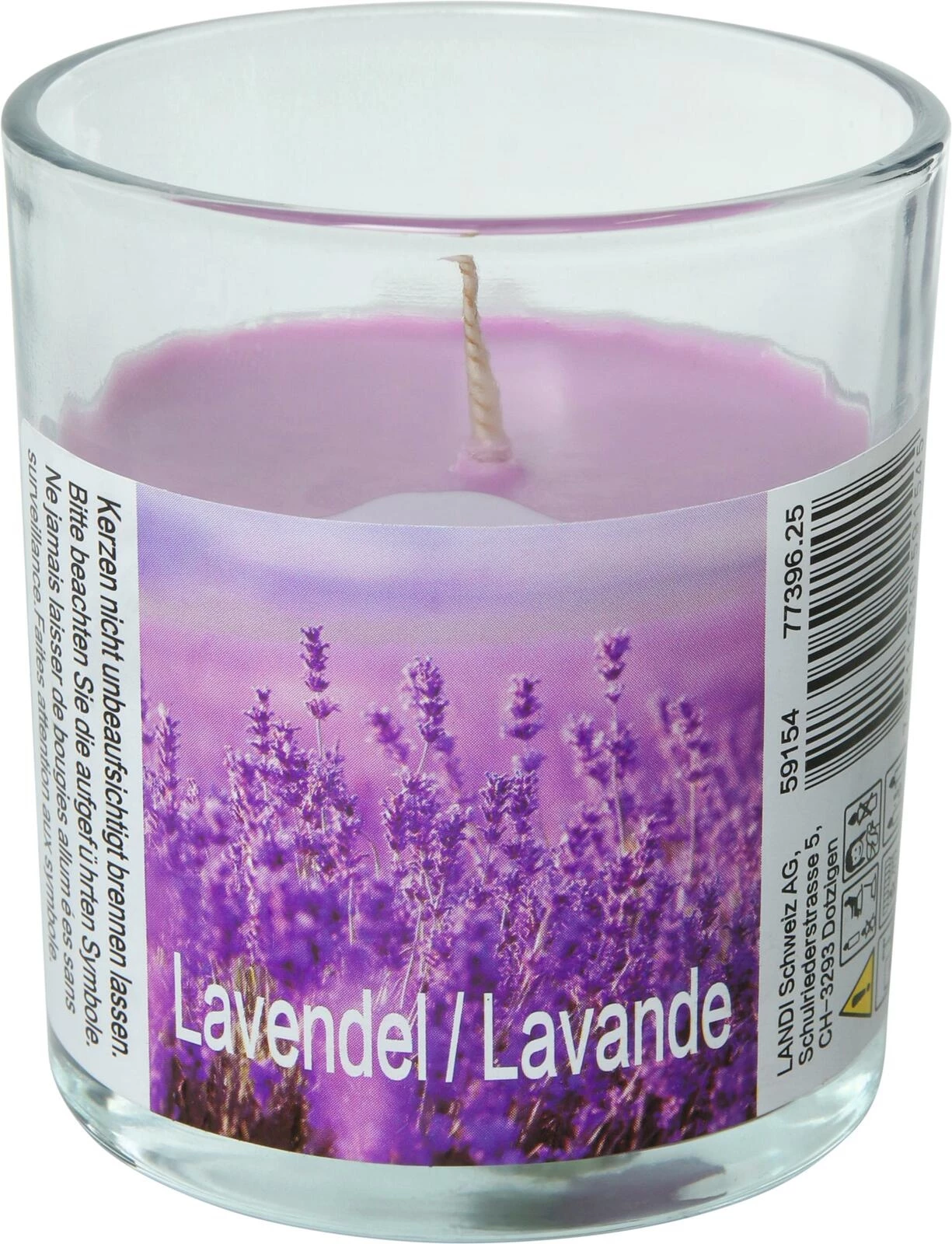 Duftkerze Glas Lavendel