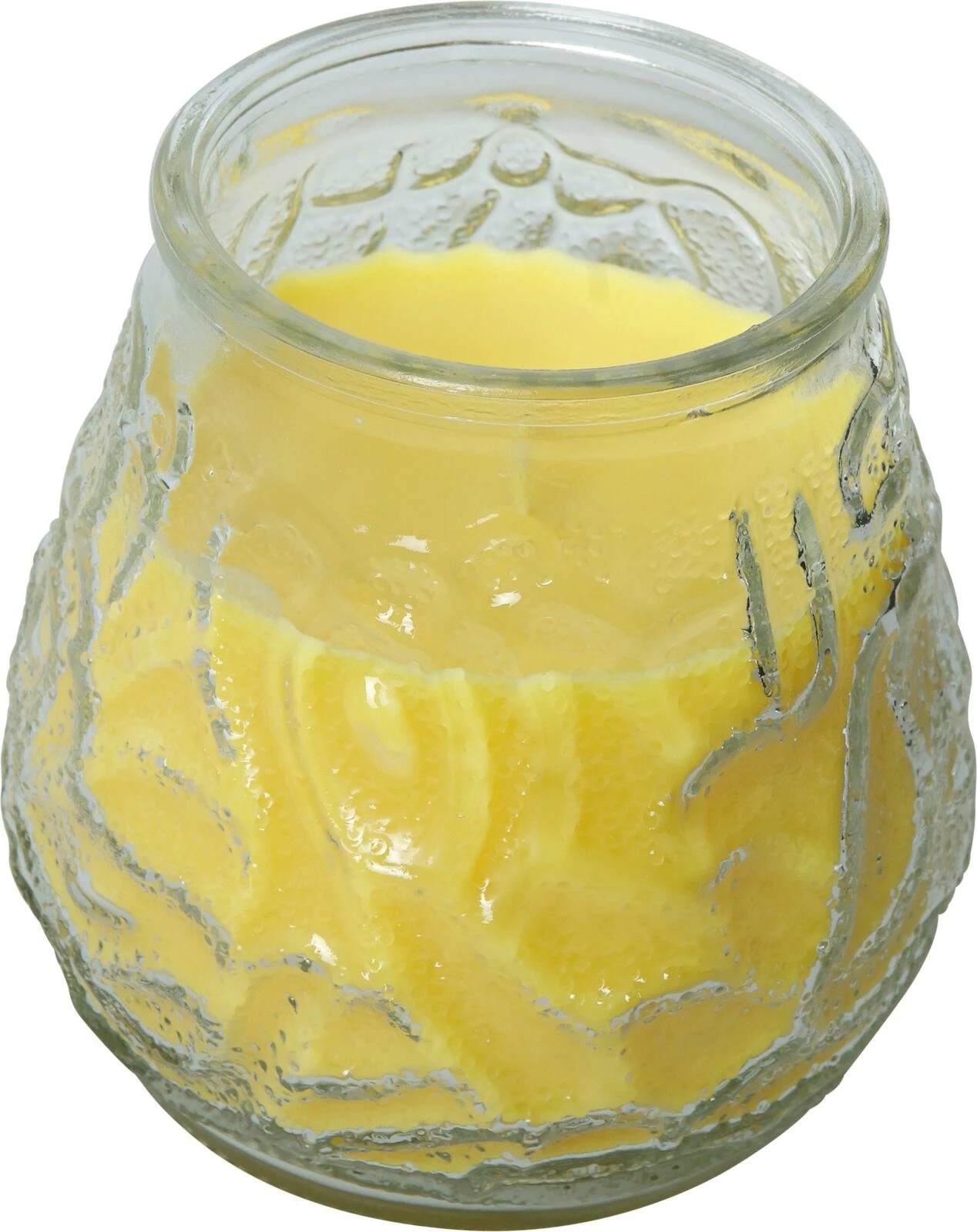 Kerze Mückenlicht im Glas gelb