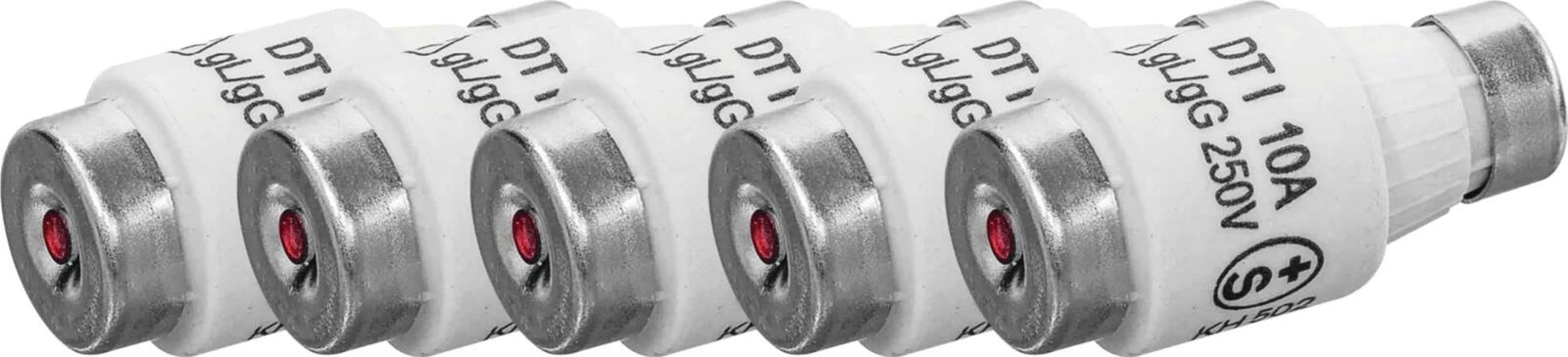 Schmelzsicherung, träge (T), aus Glas, 10 A / 250 V AC, 5 x 20 mm, 10
