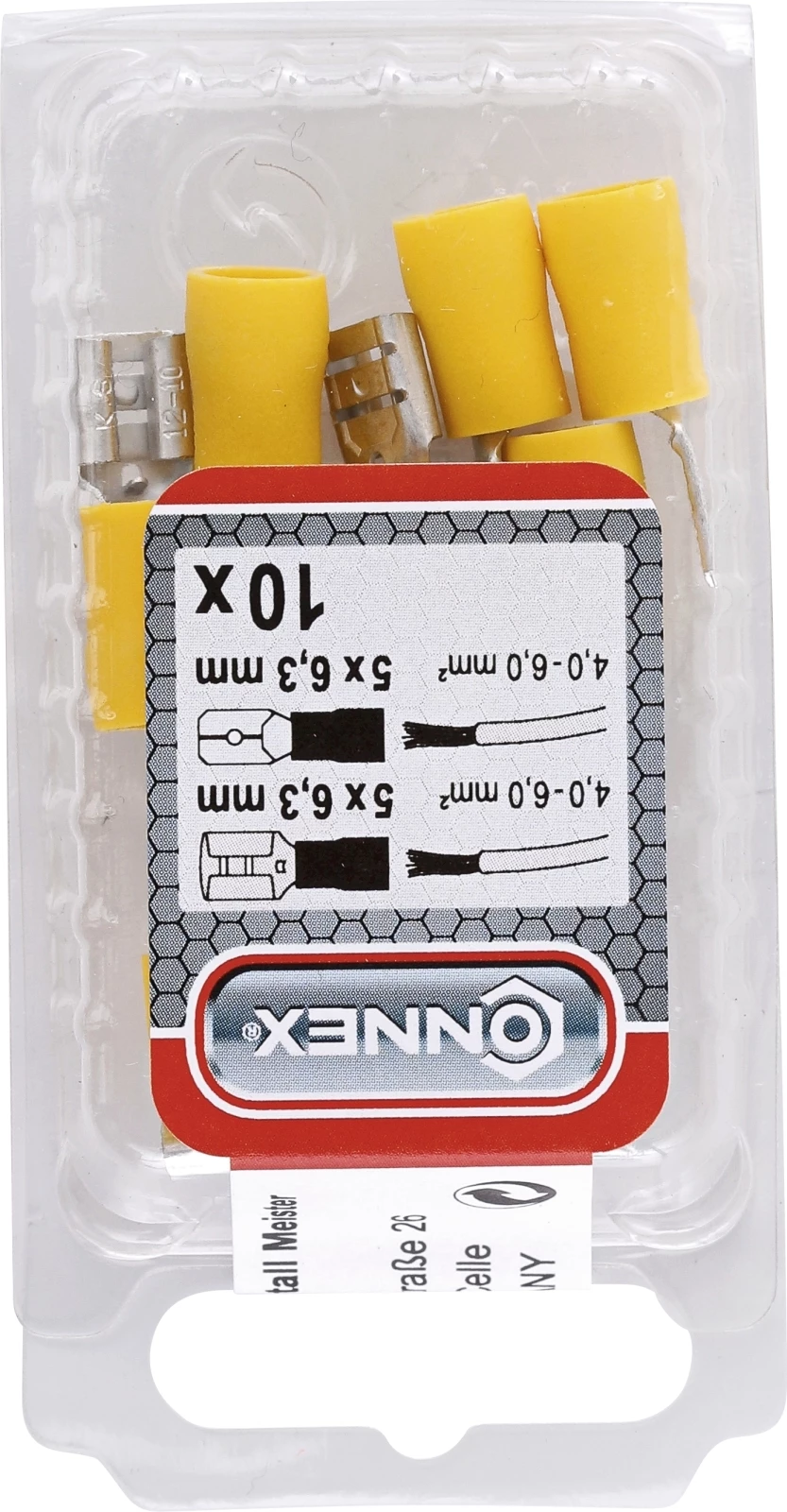 Flachstecker Sortiment gelb