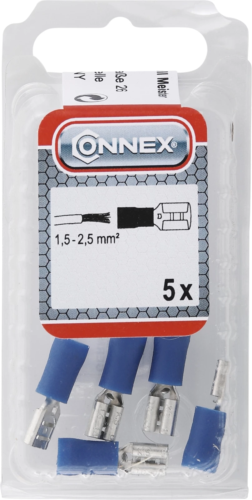 Languettes à sertir bleu