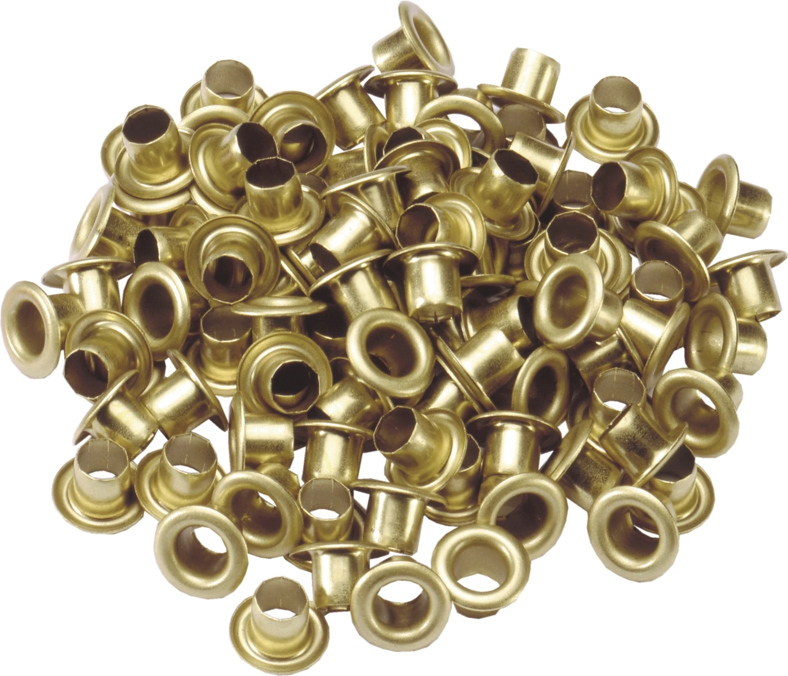 Ösen vermessingt 5,5 mm, 100 Stk.