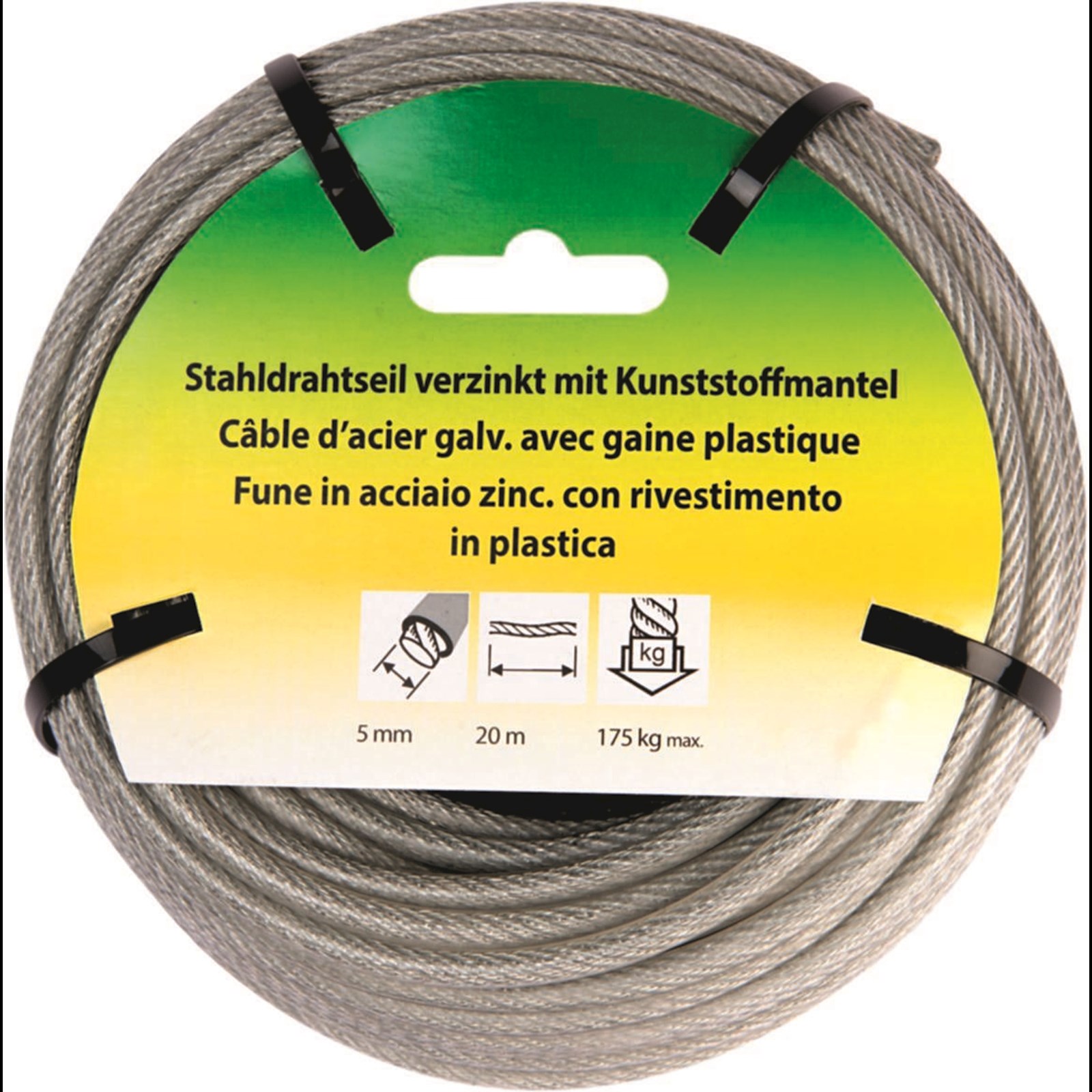 Câble acier gainé PVC Ø 4/5 mm