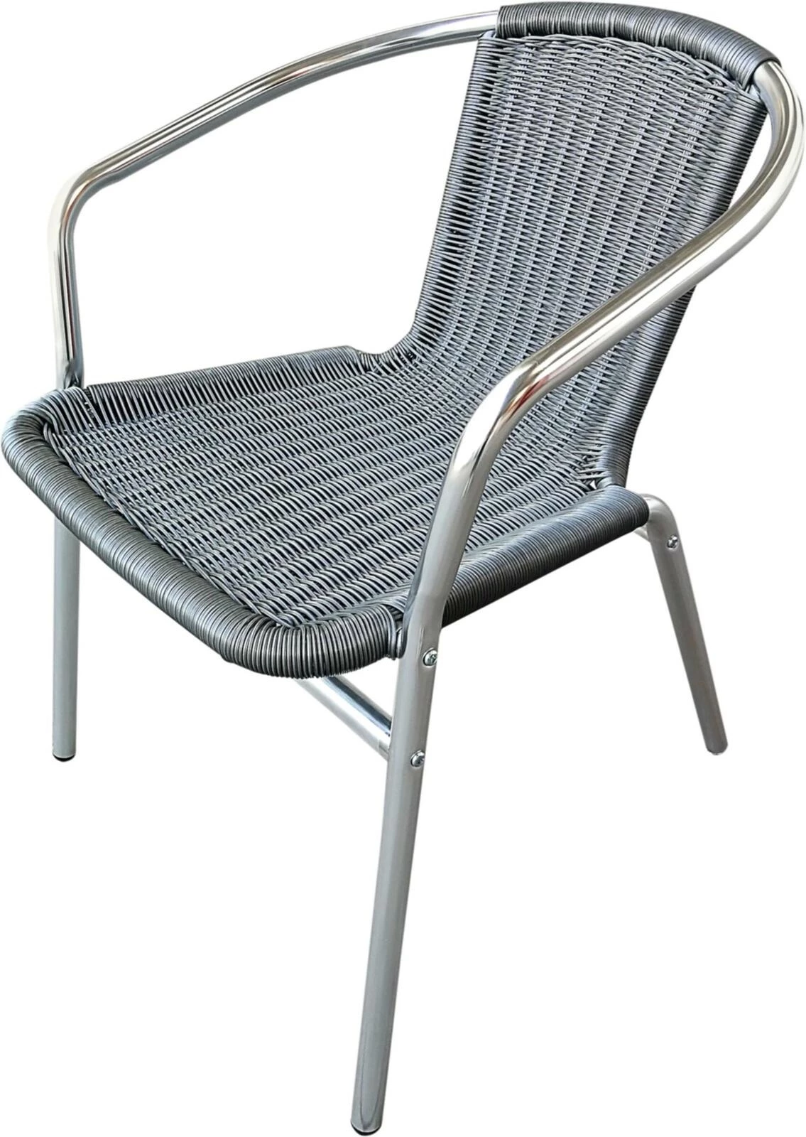 Stuhl Alu/Geflecht anthrazit