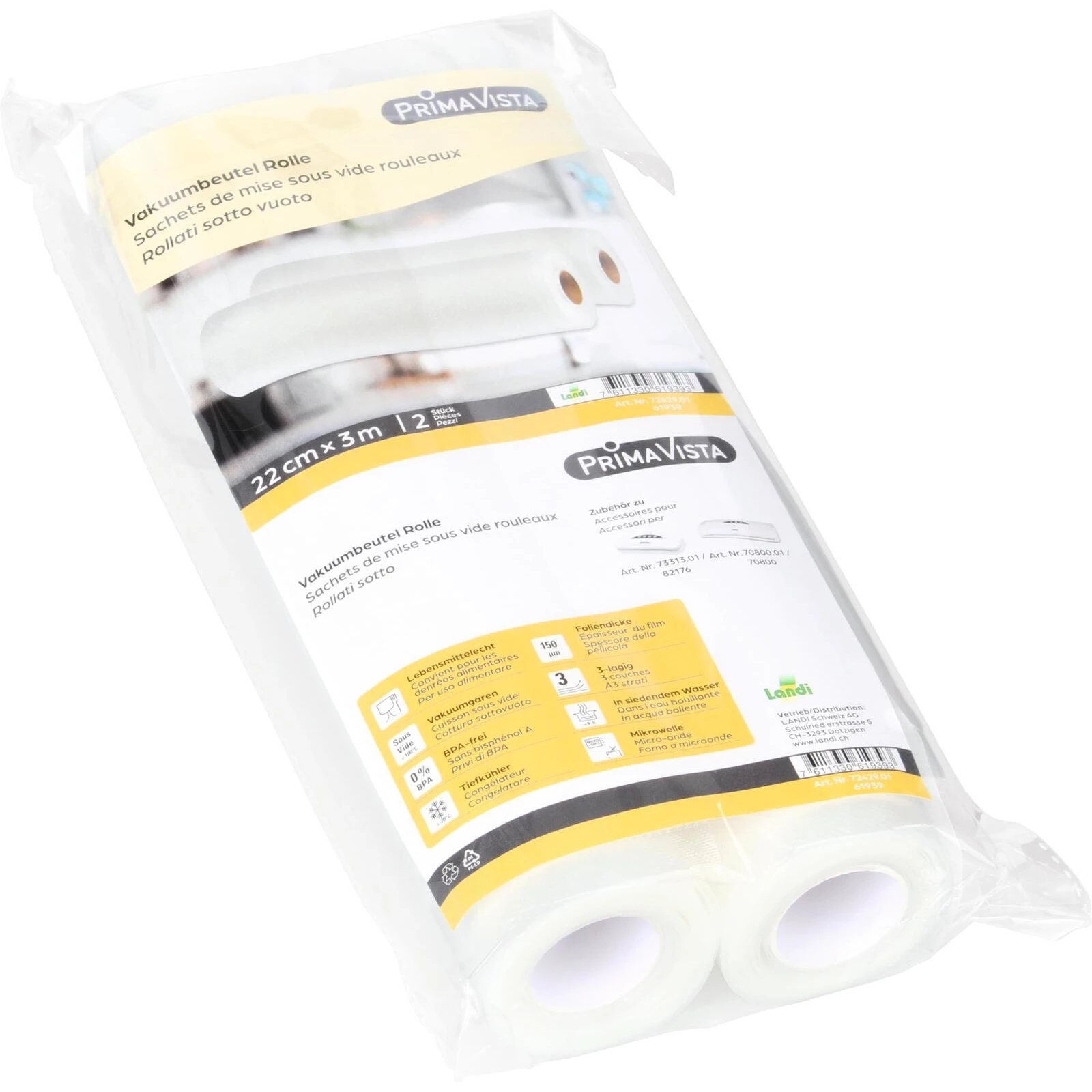 Vakuumbeutel Rolle 22cm×3m 2Stück kaufen - Vakuumierungsprodukte