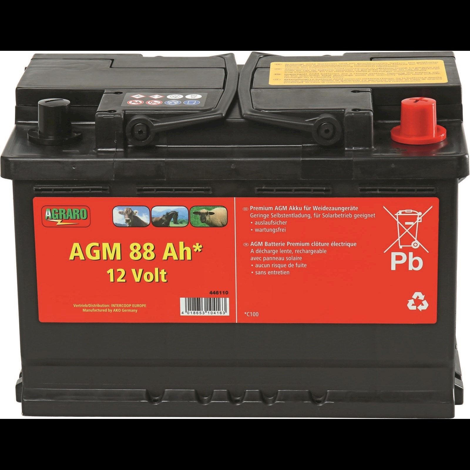 Batterie Agraro AGM 88Ah, 12V Acheter - Batterie d'appareils pour