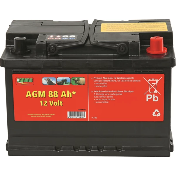 Batterie Agraro AGM 88Ah, 12V kaufen - Batterien zu Weidezaungeräten ...