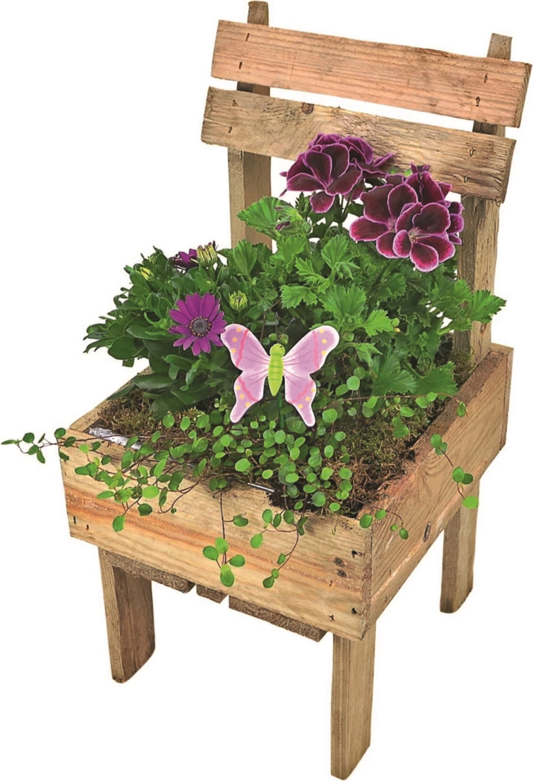 Stuhl bepflanzt H50 P27 cm