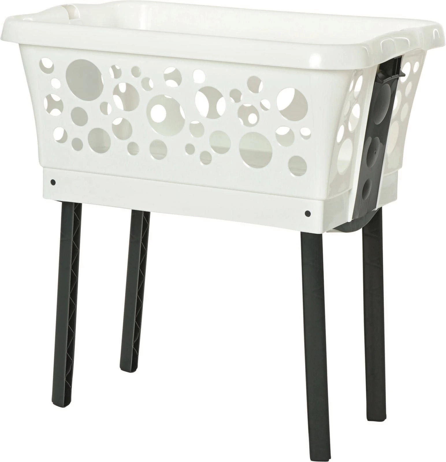 Wäschekorb mit Füssen weiss - Plastikwaren - LANDI