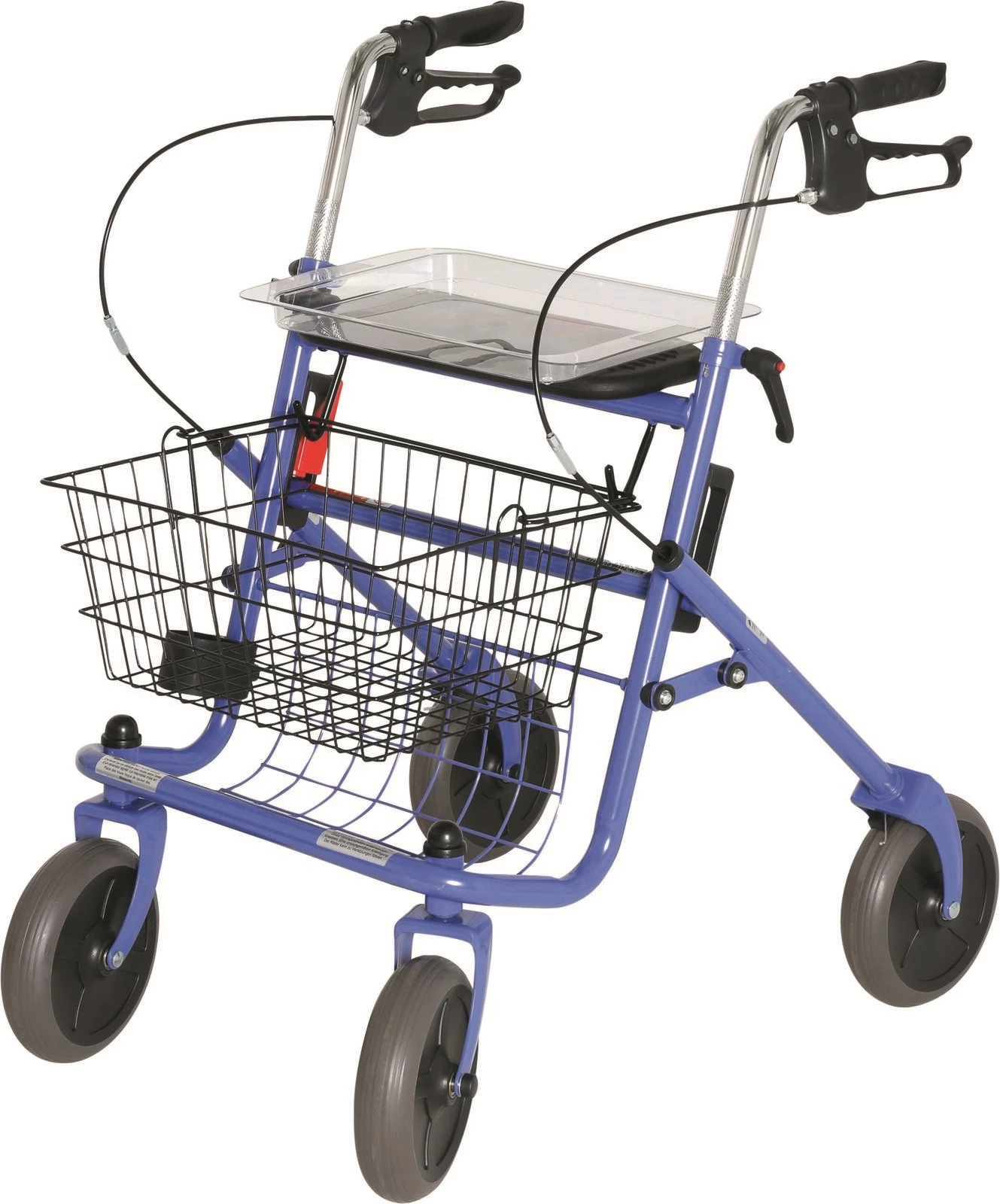 Déambulateur en acier bleu