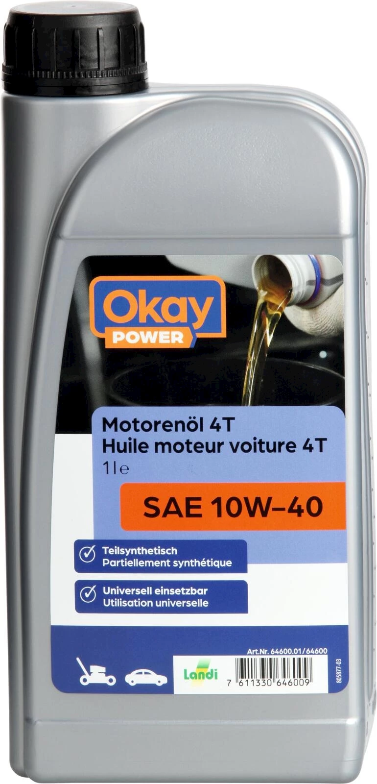 Huile mot. voit. 10W-40 Okay 1 l
