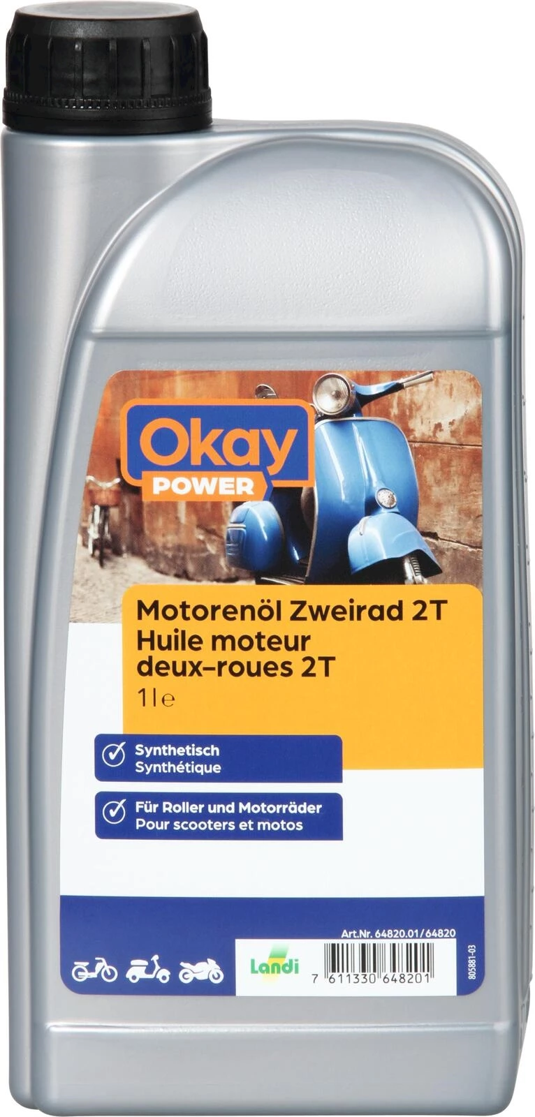 Huile mot. 2-tps Scooter Okay 1 l