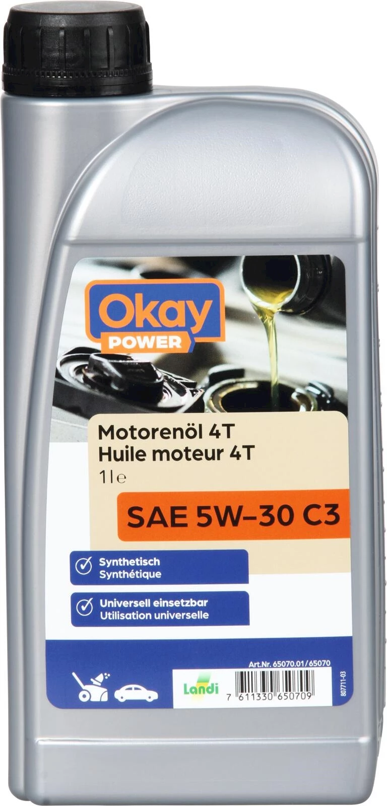 Huile mot. 5W-30 C3 Okay 1 l