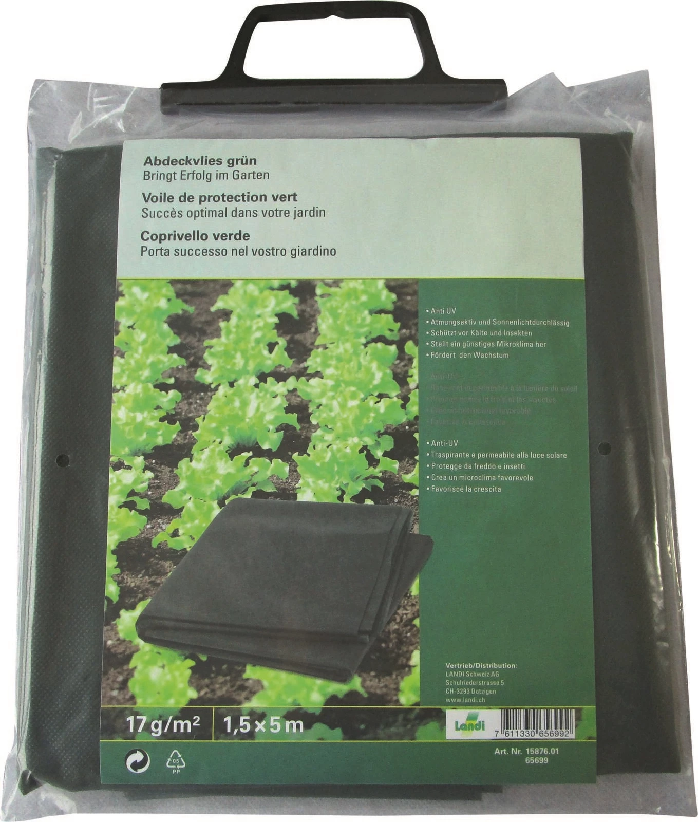 Gartenvlies 1,5 × 5 m, grün