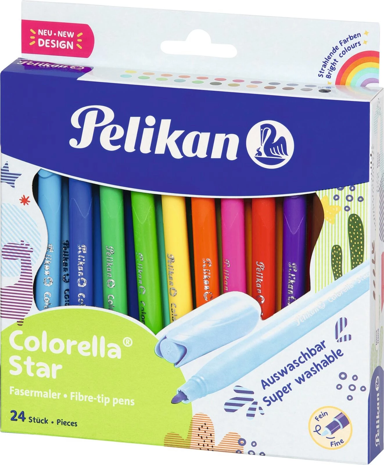 Fasermaler farbig 24 Stk