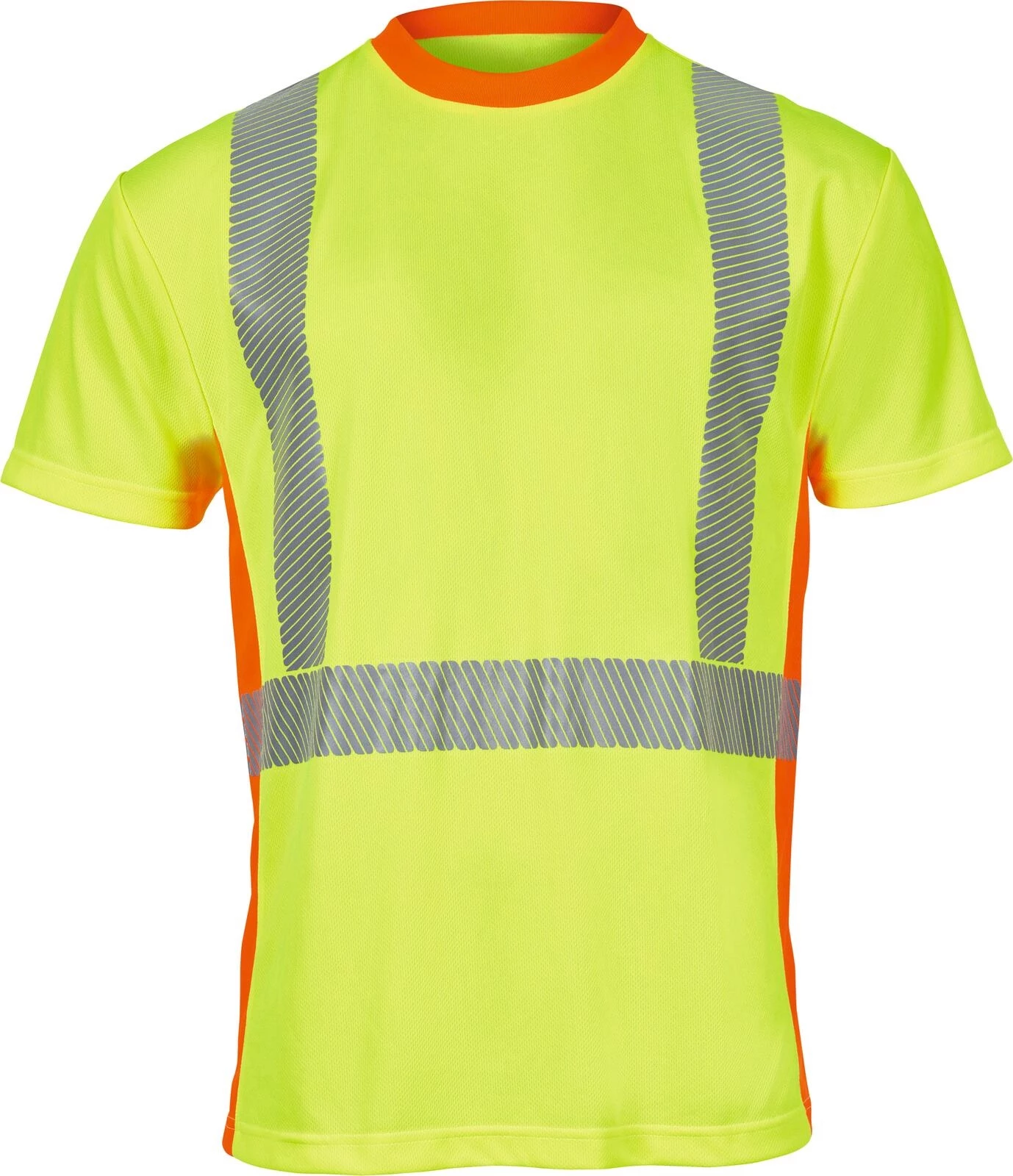 T-Shirt Warnsch. gelb/oran. M