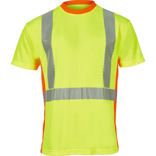T-Shirt Warnsch. gelb/oran. M