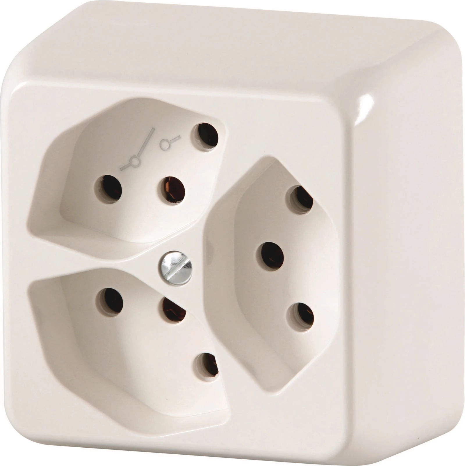 Steckdose AP 3 × T13  getrennt