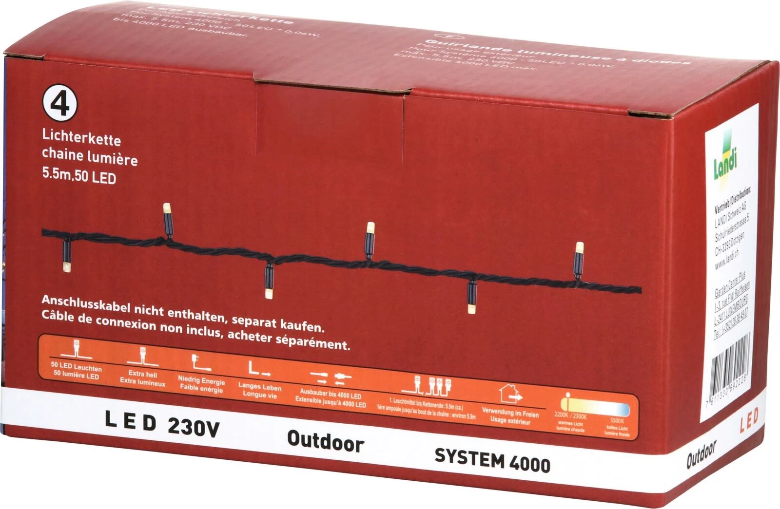 Guirlande 50 LED 5.5m