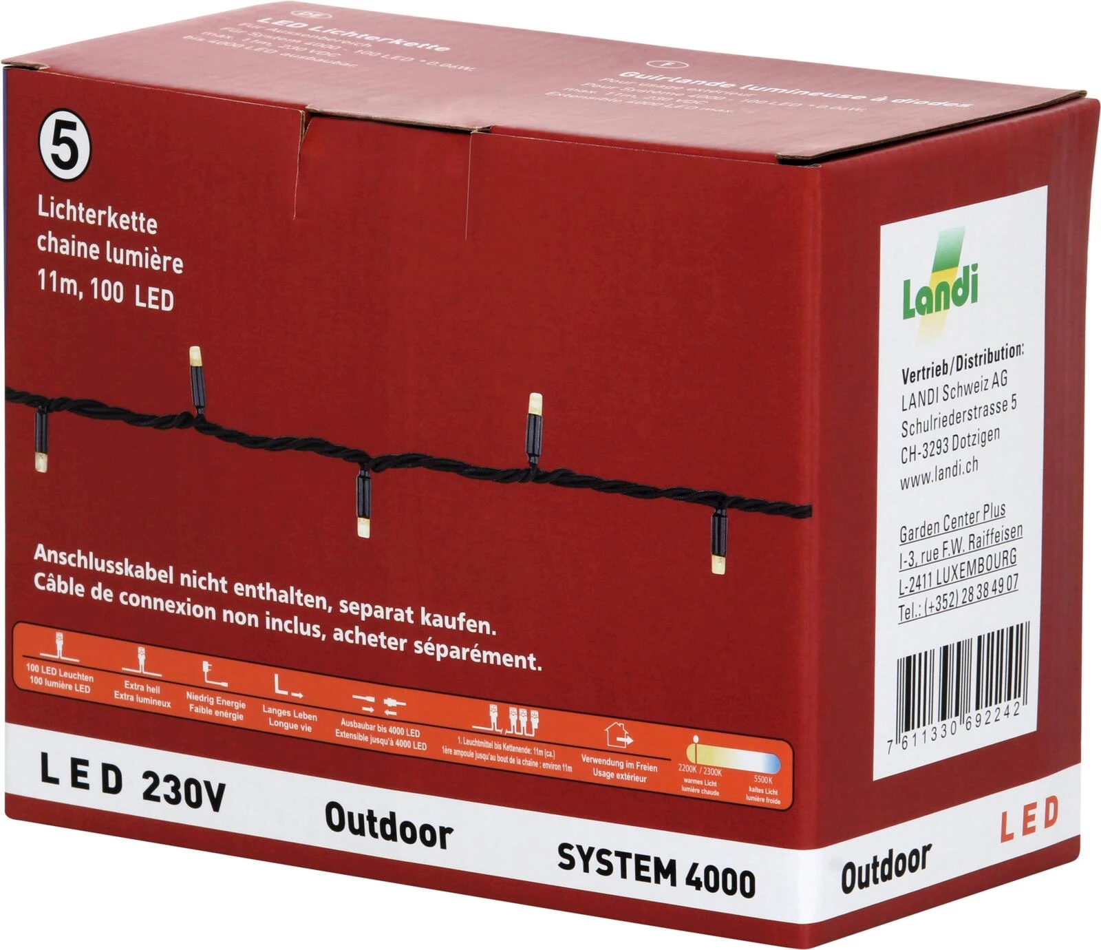 Guirlande 100 LED 11m