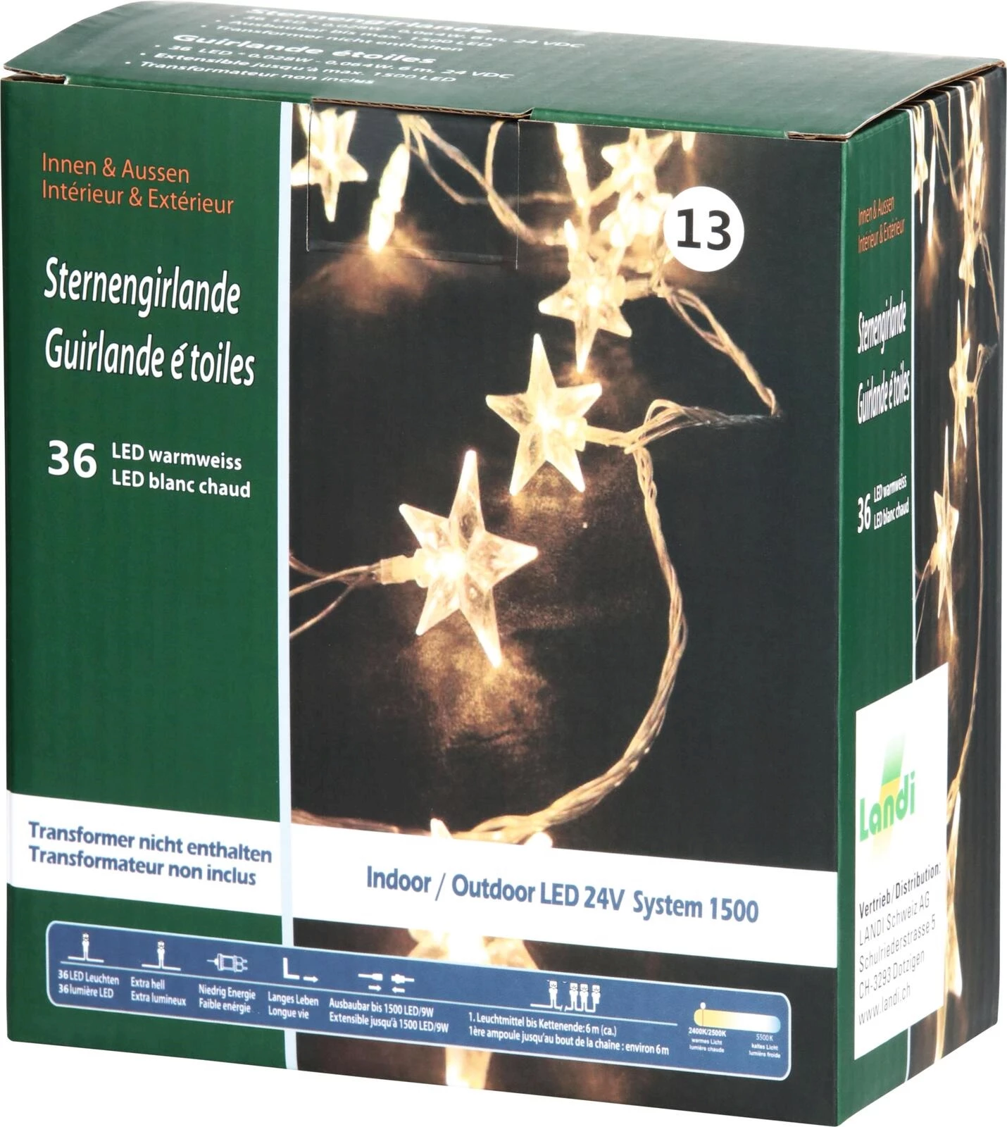 Sternengirlande 36 LED 24V