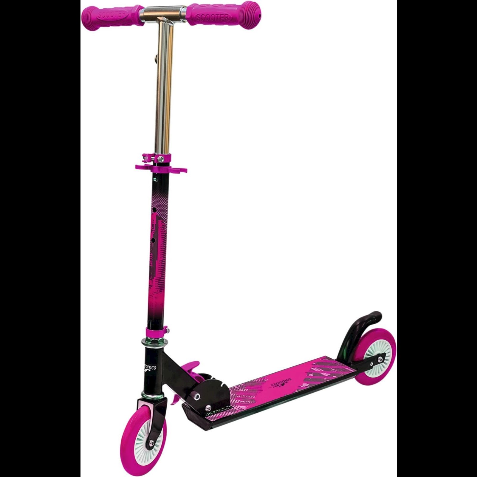 Trottinette pour enfants trottinette de ville scooter pliable réglable en  hauteur rose