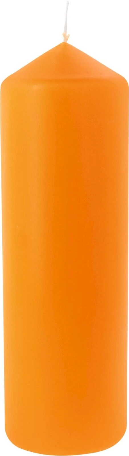Bougie cylindrique mandarine 8 × 25 cm