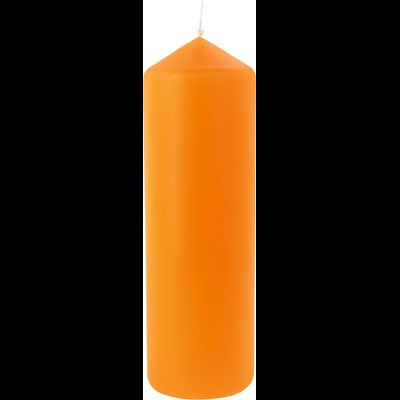 Bougie cylindrique mandarine 8 × 25 cm