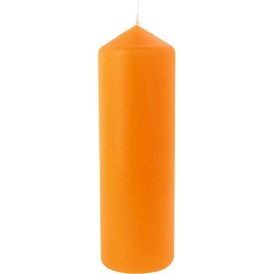 Bougie cylindrique mandarine 8 × 25 cm