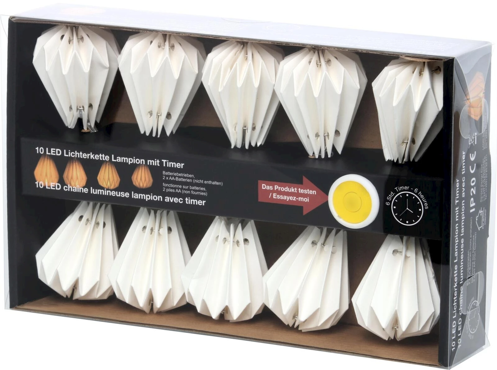 Guirlande lanterne  avec minuterie