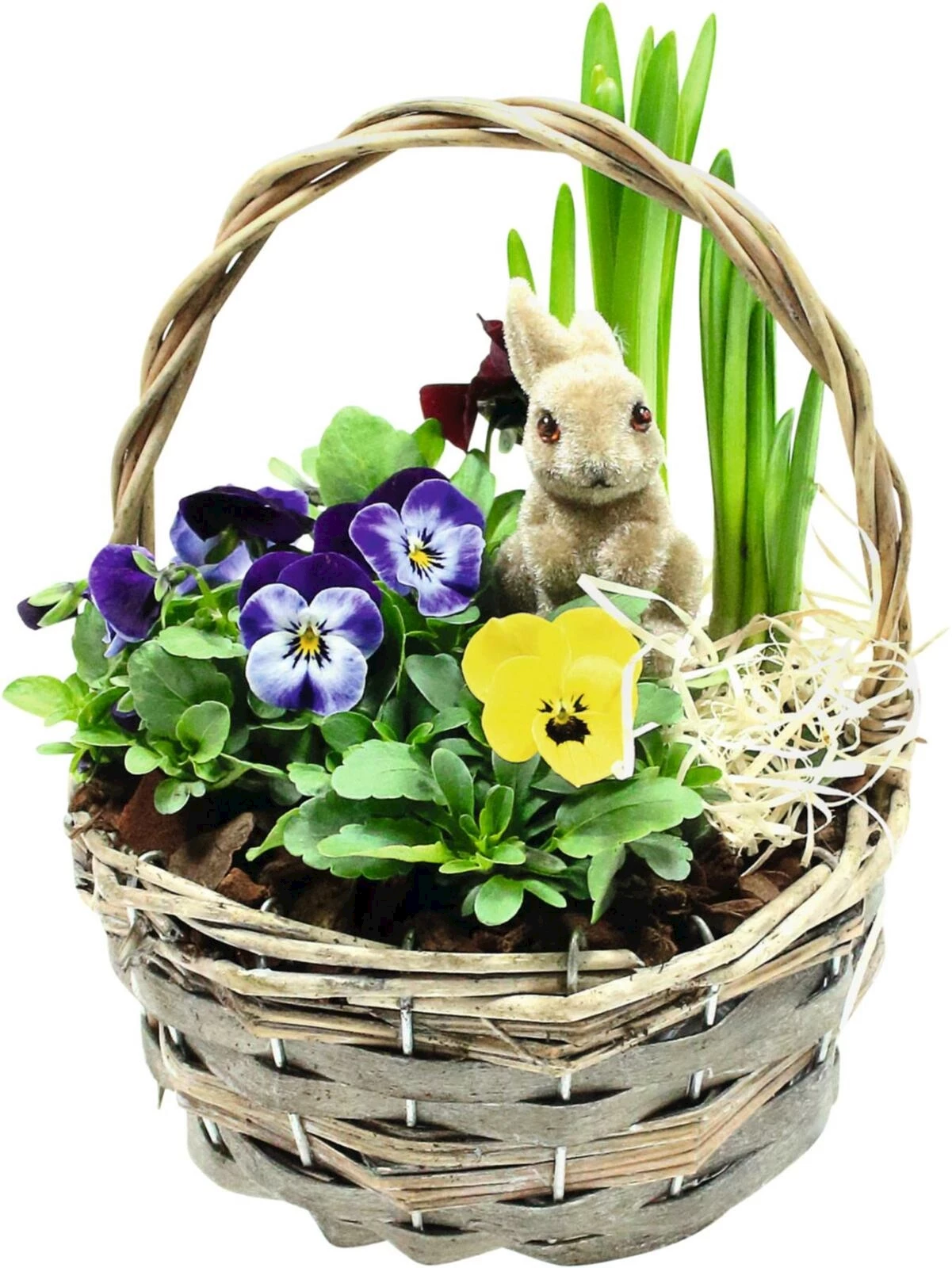 Henkelkorb bepfl. rund P17 cm