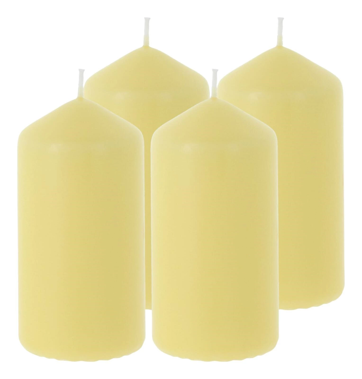 Zylinderkerze pastellgelb 5 × 10 cm