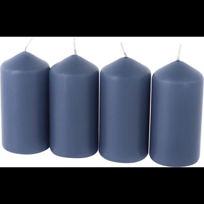 Bougie cylindre bleu fumée 5 × 10 cm