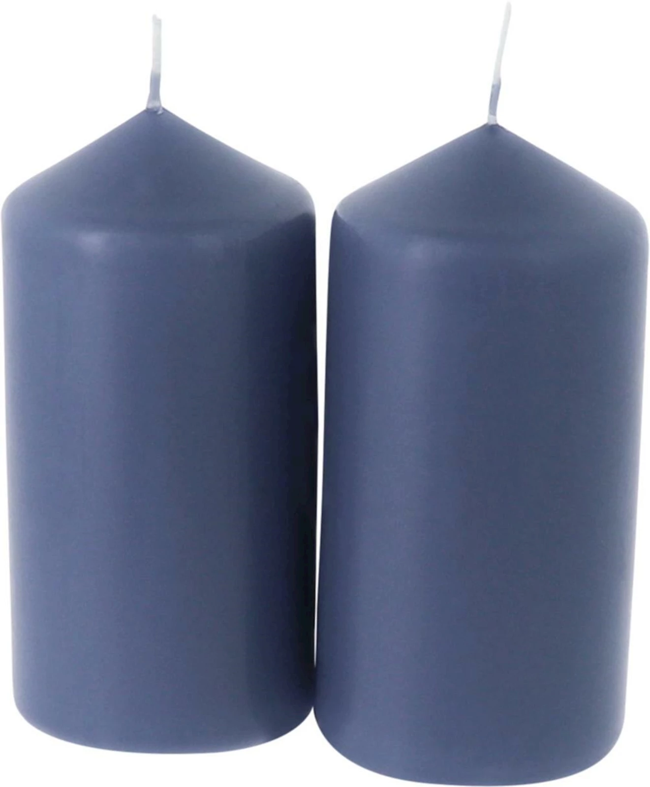 Zylinderkerze rauchblau 6 × 12 cm