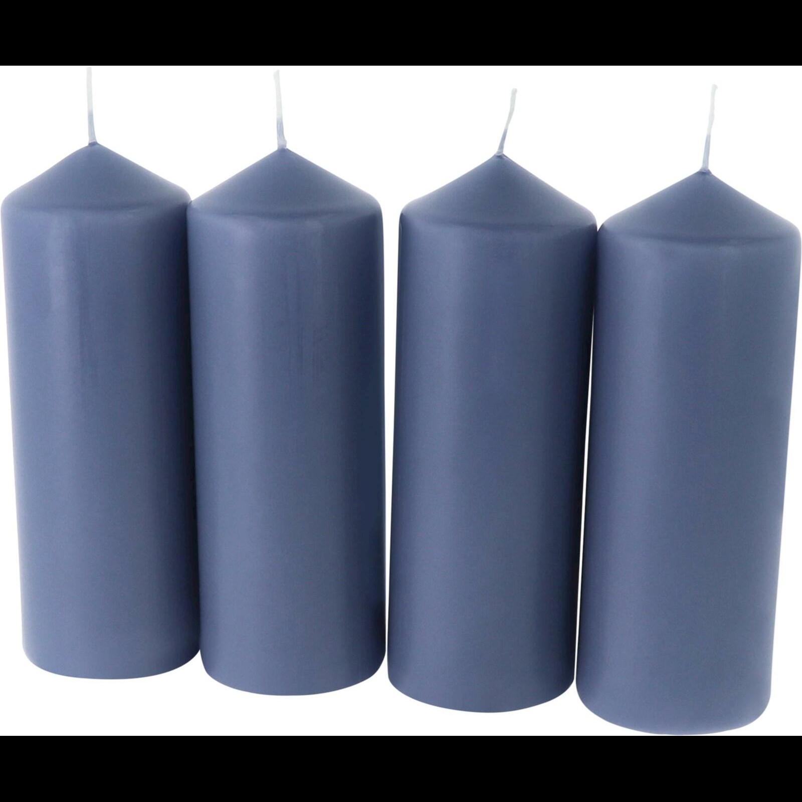 Bougie cylindre bleu fumée 6 × 16,5 cm Acheter - Bougies standard