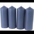 Bougie cylindre bleu fumée 6 × 16,5 cm