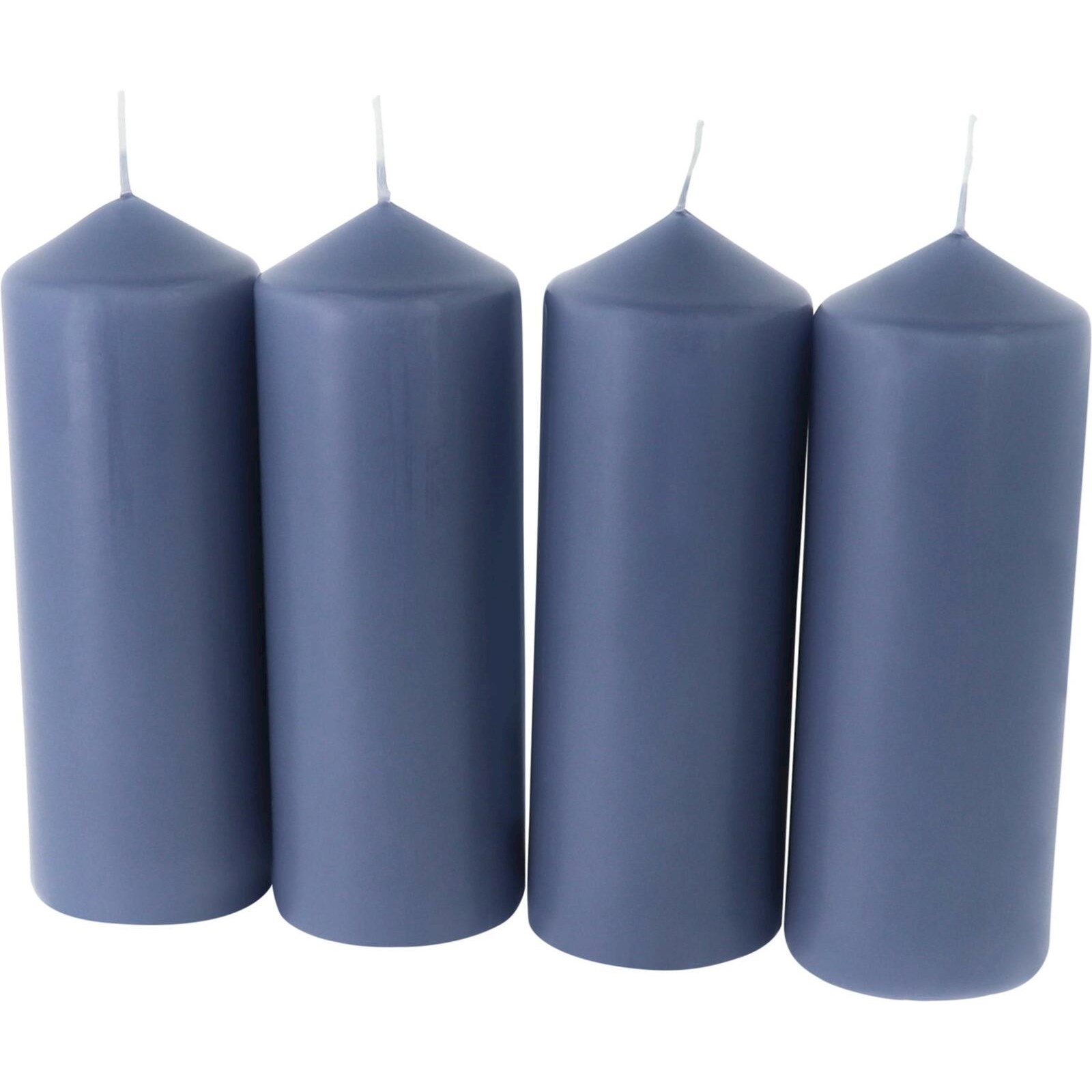 Bougie cylindre bleu fumée 6 × 16,5 cm Acheter - Bougies standard
