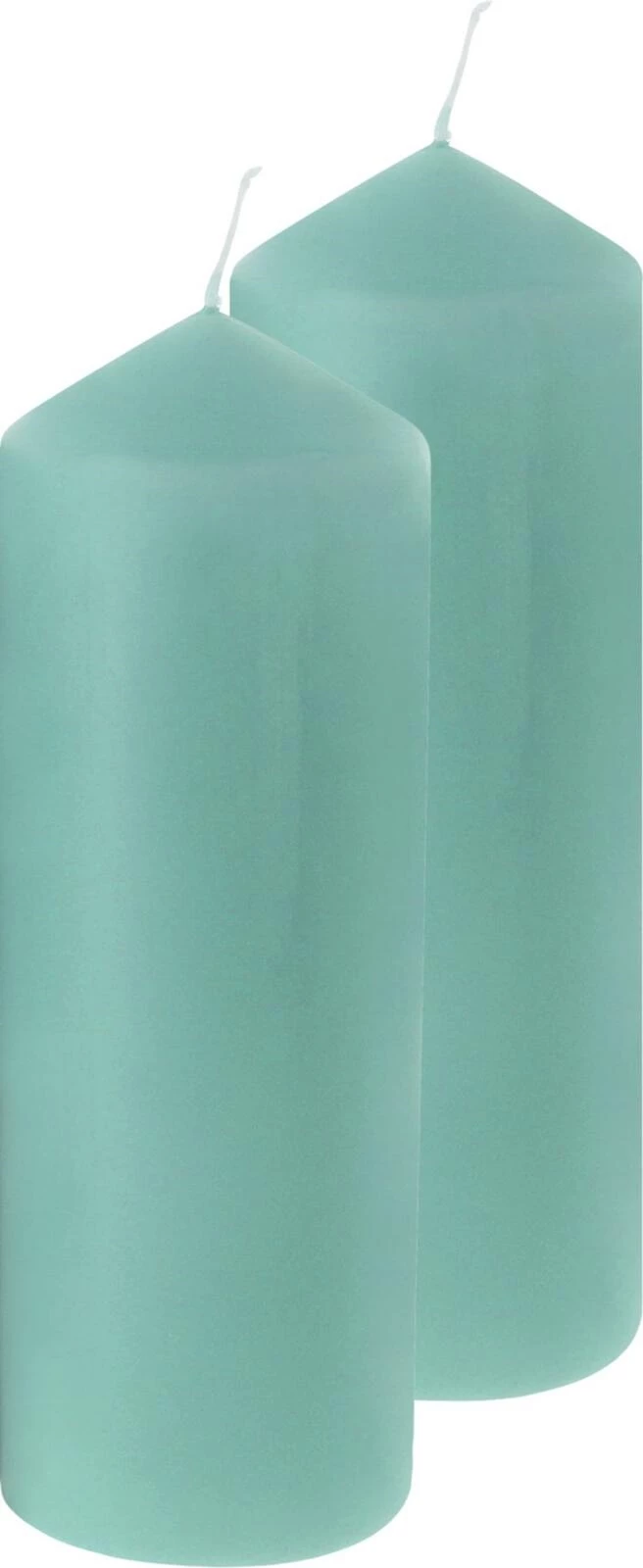 Zylinderkerze jadegrün 7 × 20 cm