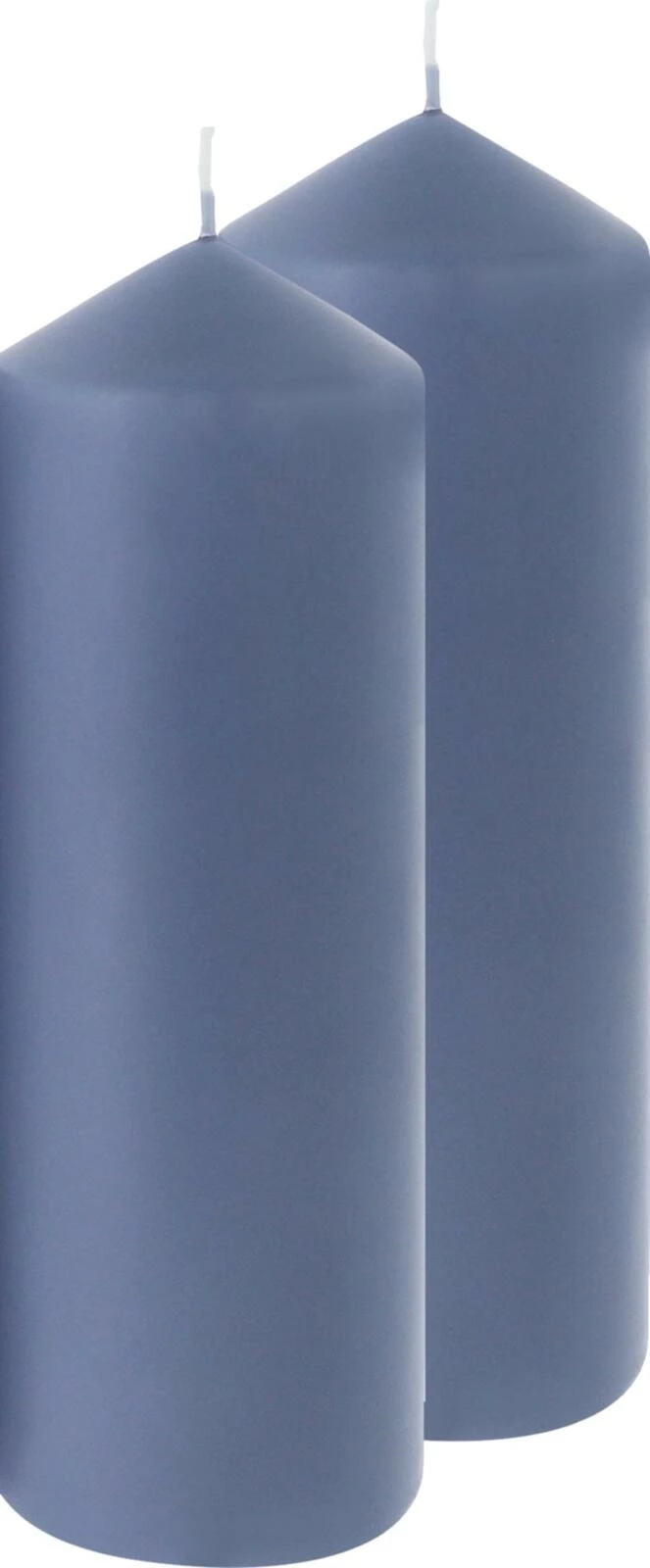 Zylinderkerze rauchblau 7 × 20 cm