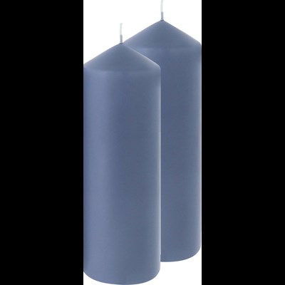 Zylinderkerze rauchblau 7 × 20 cm