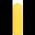 Bougie cylindre jaune pastel 8 × 25 cm