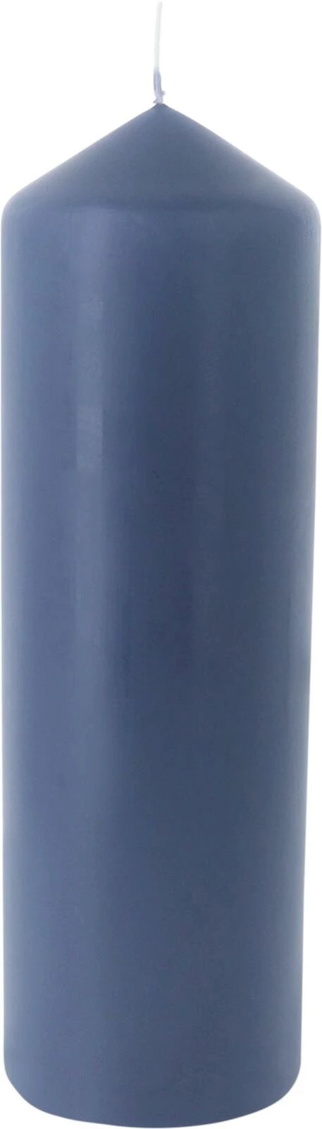 Zylinderkerze rauchblau 8 × 25 cm