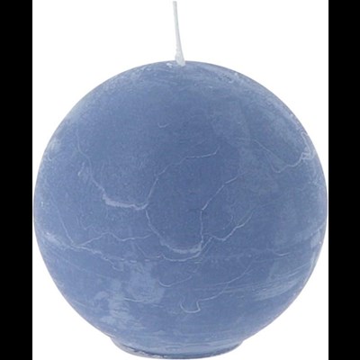 Bougie boule RR bleu fumée 8 × 8 cm